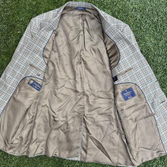 Brooks Brothers 1818 Madison Cut Sport Coat Blazer Houndstooth Plaid 2 Button 42 - Picture 8 of 11